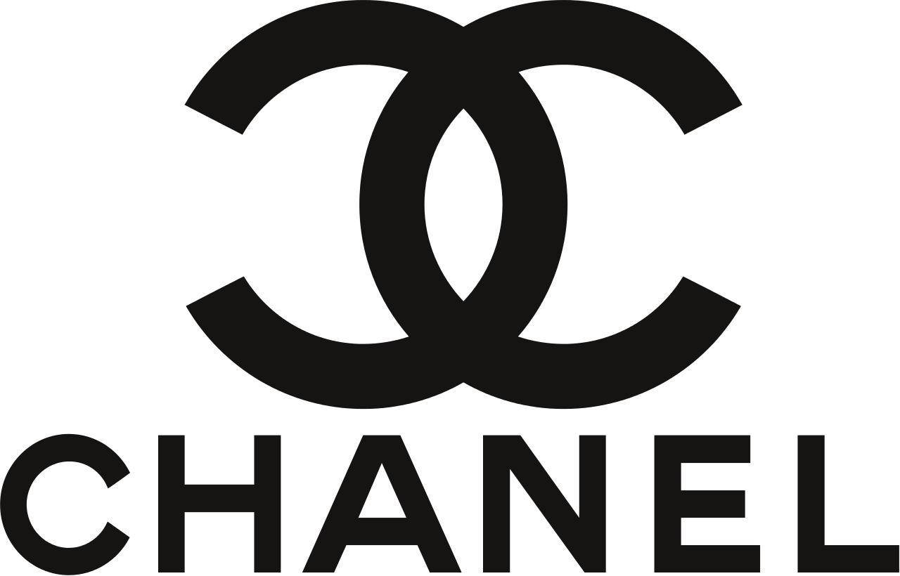Chanel logo featuring two interlocking C letters above the word CHANEL in bold uppercase letters.